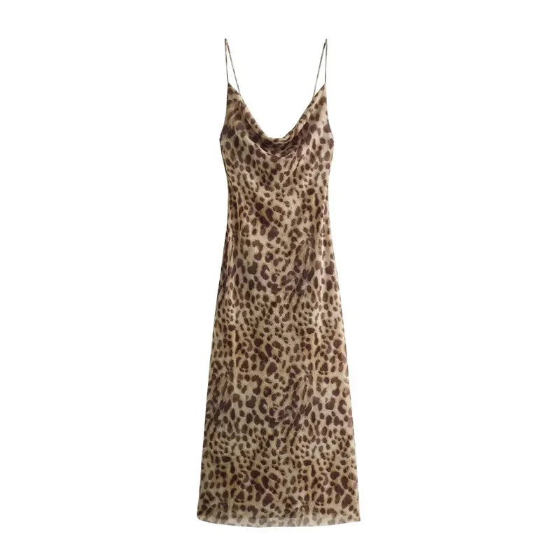 Leopard Print Long Dress