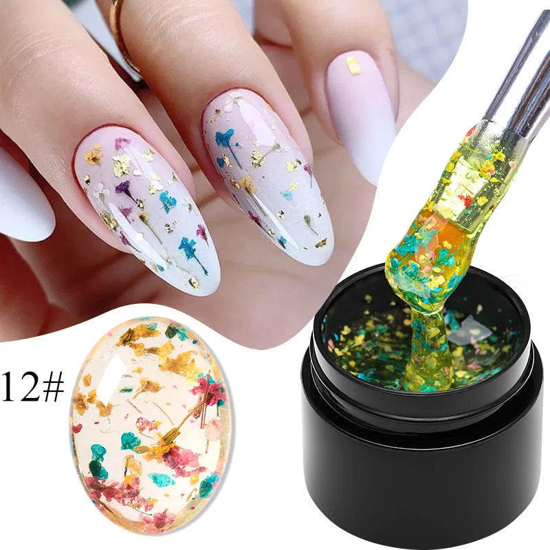 Dried Flower Gel Nail Polish