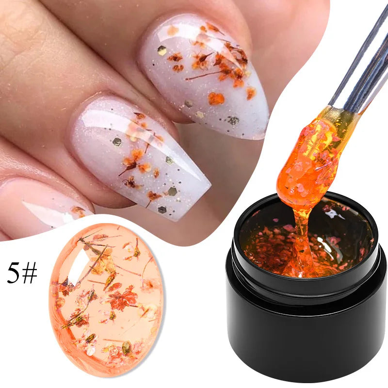 Dried Flower Gel Nail Polish