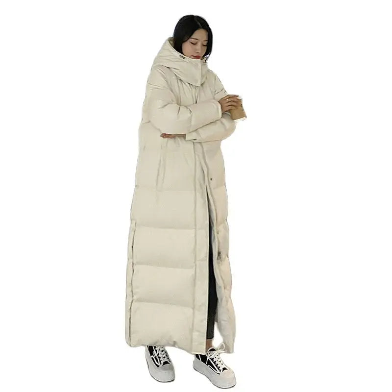 Women's Long Waterproof Down Coat with Hood - Plus Size Winter Wear