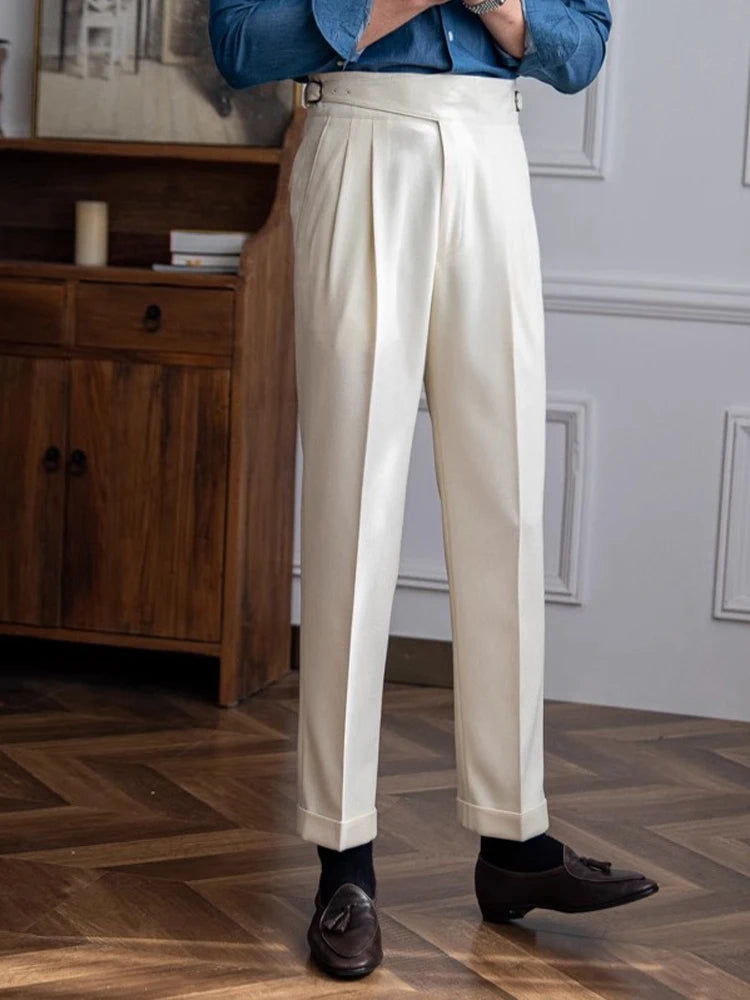 Italian Style Naples Suit Pants for Men