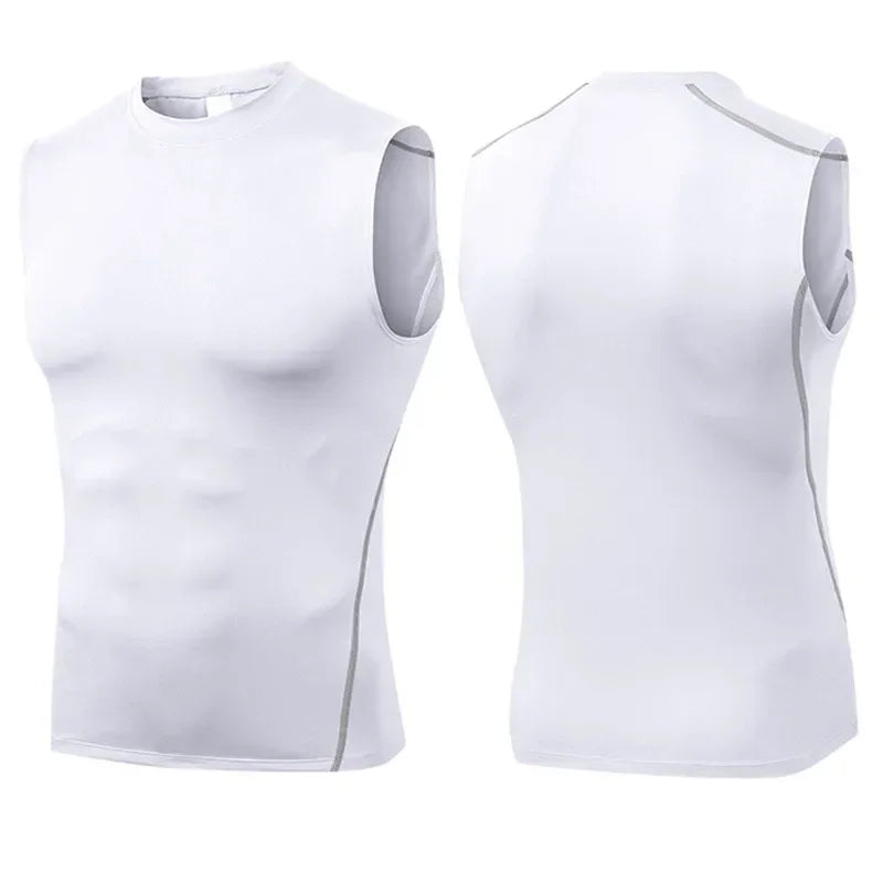 Men Compression Sport Skinny Vest Tight Tank Base Layer Sleeveless T-Shirt