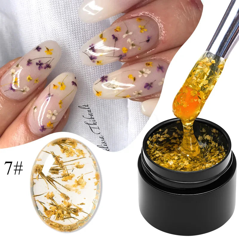 Dried Flower Gel Nail Polish