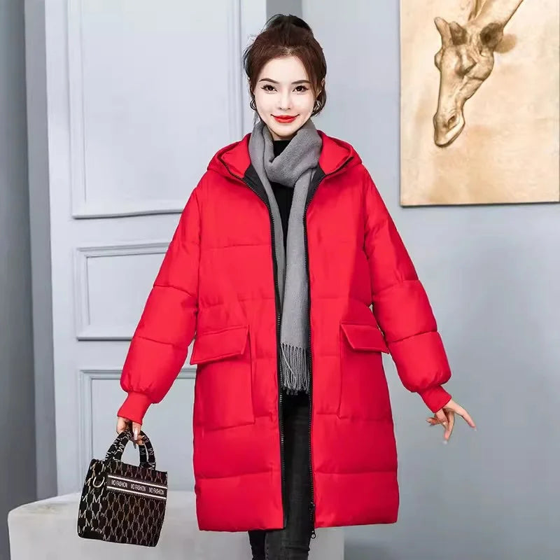 Winter Long Coat Women's Cotton-padded Jacket