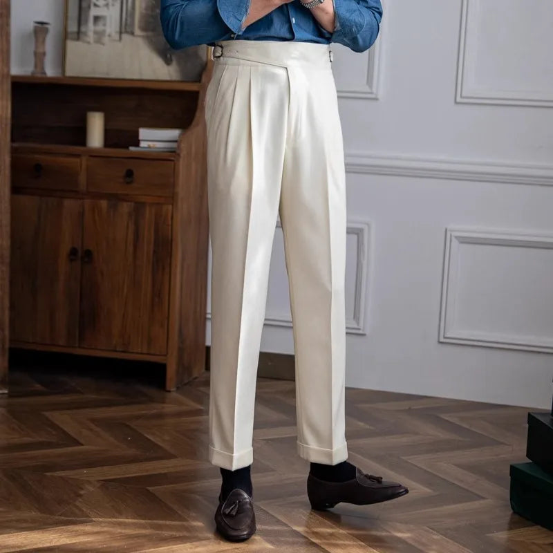 Italian Style Naples Suit Pants for Men