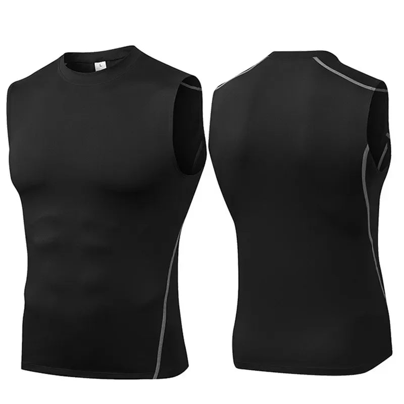 Men Compression Sport Skinny Vest Tight Tank Base Layer Sleeveless T-Shirt